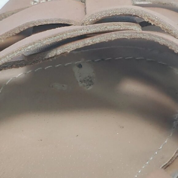 STEVE MADDEN Tan Venis Strappy Leather Wedge Sandals - Picture 9 of 10